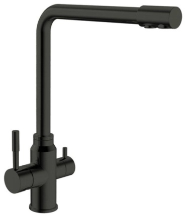 Смеситель для кухни MIXXUS BLACK SUS-021, нержавеющая сталь, цвет черный