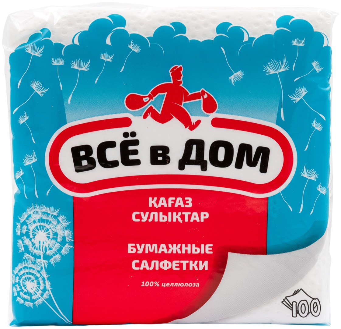 Бумажные салфетки ВСЁ В ДОМ 100 шт