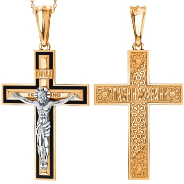Крестик Санис 08-407740 вес 4.59 г золото, без вставок