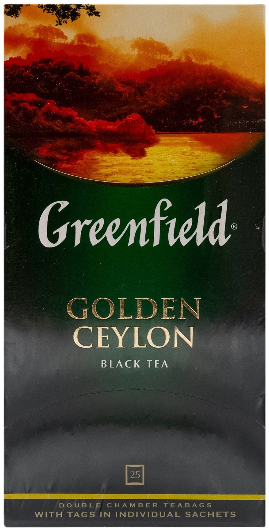 Чай Greenfield черный Golden Ceylon листовой 25 пакетиков
