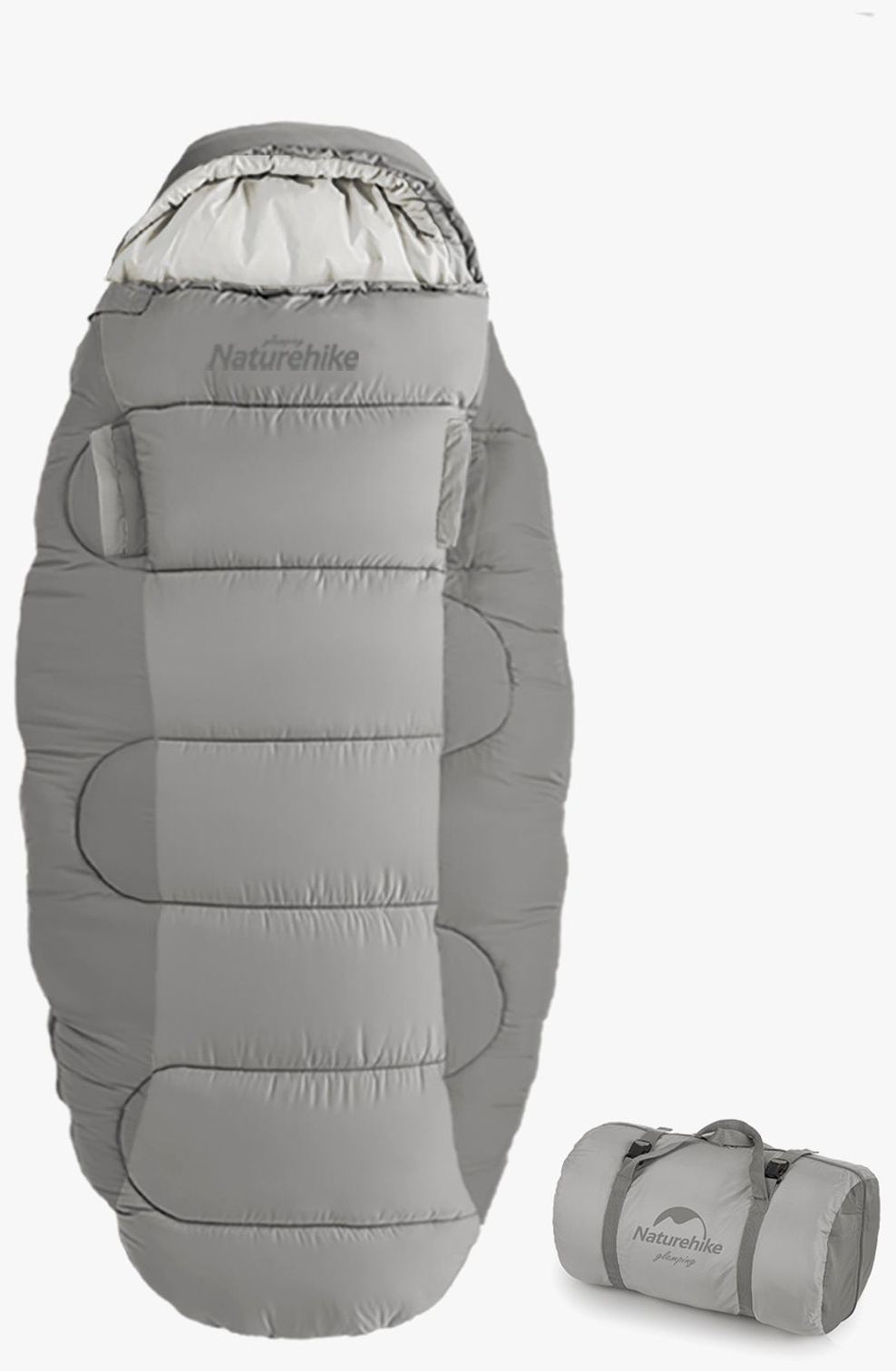 Купить Спальный мешок Naturehike NH20MSD03 PS400 серый в кредит в ...