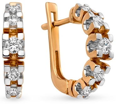 Серьги GRANT 0601355 вес 3.41 г золото, бриллиант