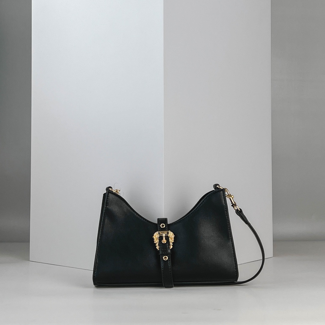 Сумка хобо Versace экокожа черный