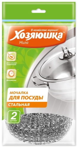 Хозяюшка Мила мочалка для посуды 2 предмета