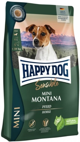 HAPPY DOG Sensible Mini Montana Конина для взрослых мелких пород 0.8 кг