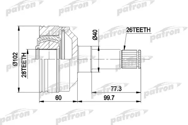 PATRON шрус PCV4012