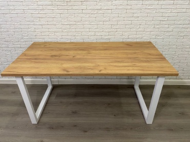 Обеденный стол Kiara Home stolloft, 160х80x75 см, ЛДСП, белый, коричневый