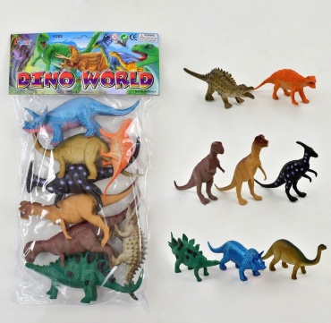 Dino World Динозавры 10 см 8 шт