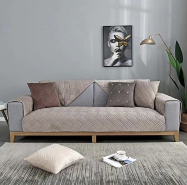 Makhome накидка для дивана Вектор 32 бежевый 90x210 см, 90x160 см