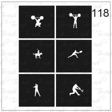 Termish Трафарет №118 для аэрографии и дизайна ногтей