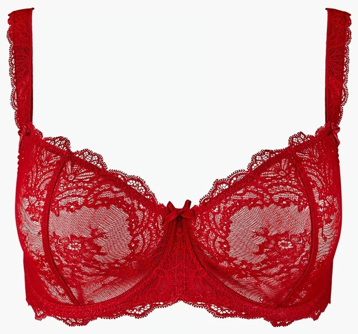 Бюстгальтер балконет Aubade красный