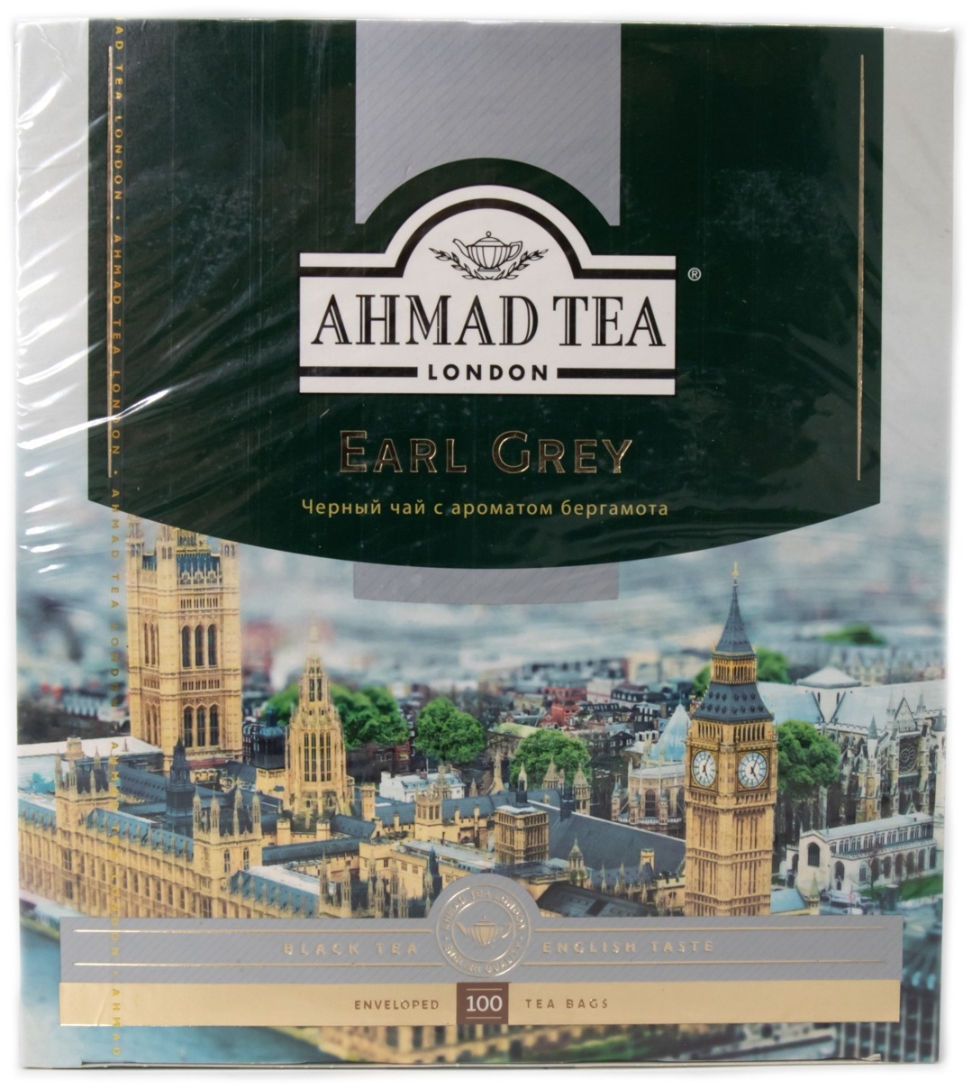 Купить Чай Ahmad Tea черный Earl Grey листовой 100 пакетиков в Алматы ...