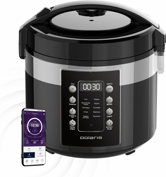 Купить Polaris PMC 0528 Wi-Fi IQ Home серебристый, черный в кредит в ...