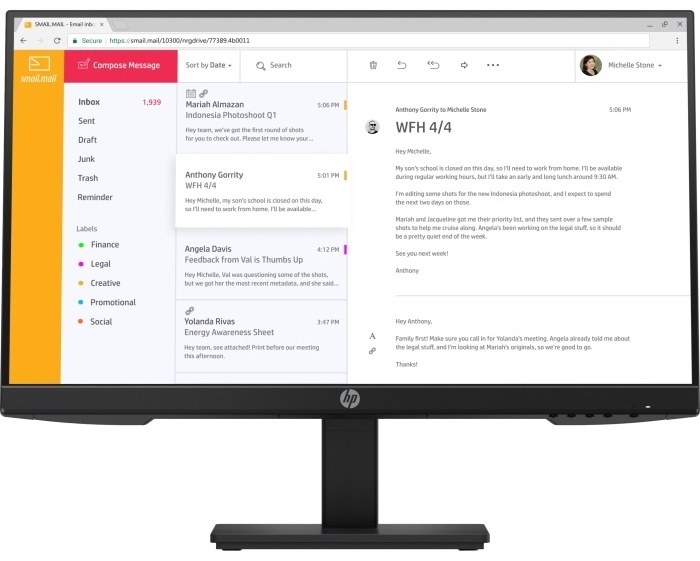 Монитор 23.8" HP P24h G4 7VH44AA черный