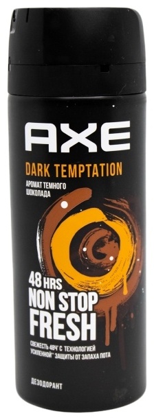 Axe Dark Temptation Аромат темного шоколада дезодорант для мужчин 150 мл