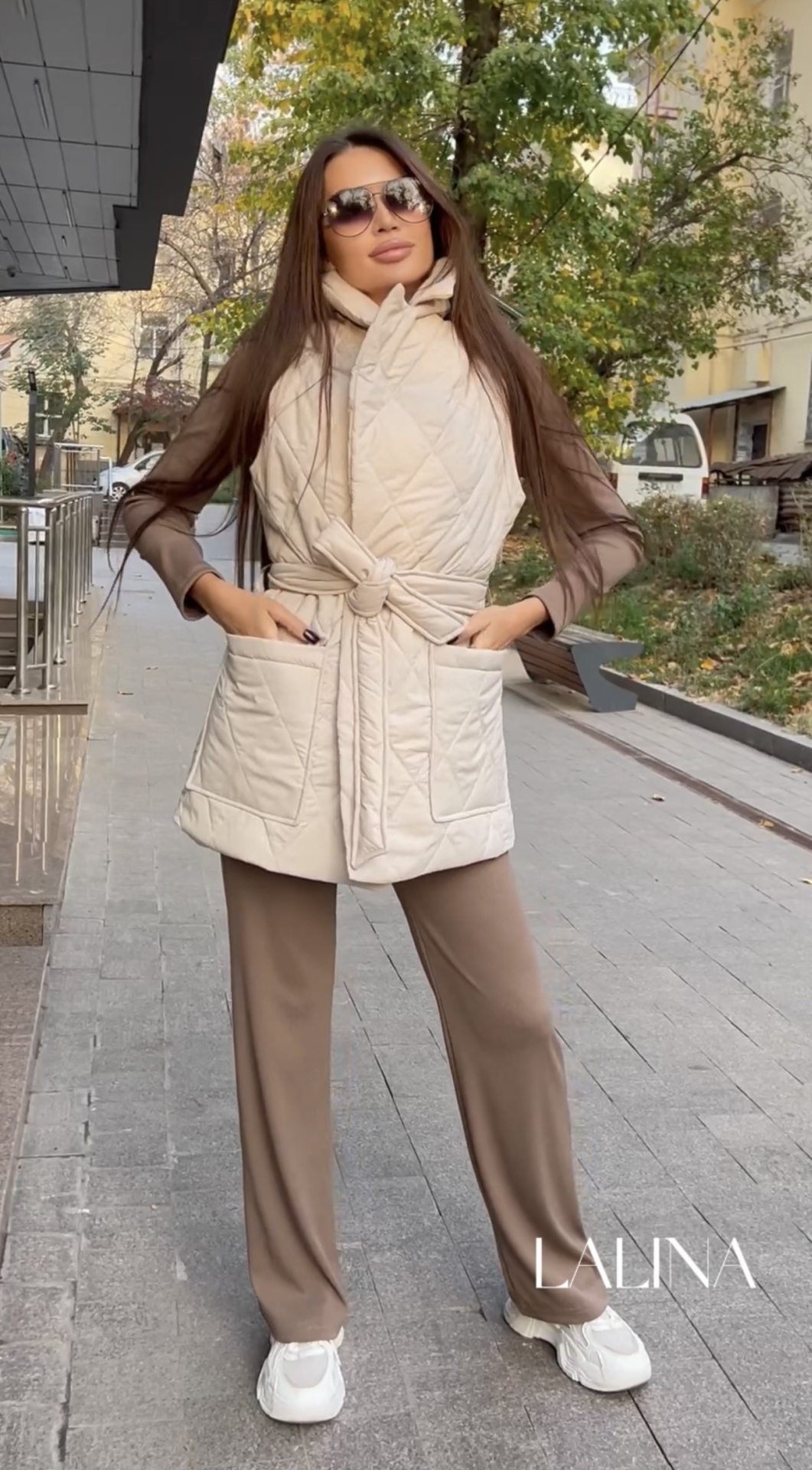 Жилет LALINA FASHION BRAND бежевый