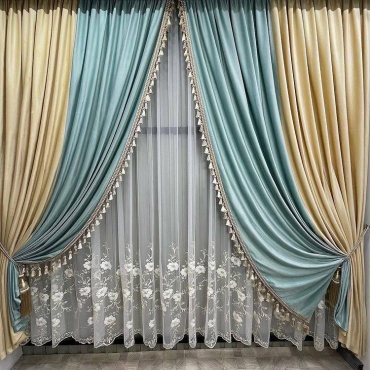 Комплект Hadisha Textile 400x275 см 2 шт, велюр, зеленый