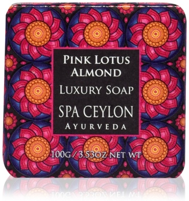 Кусковое мыло туалетное Spa Ceylon РОЗОВЫЙ ЛОТОС И МИНДАЛЬ 100 г