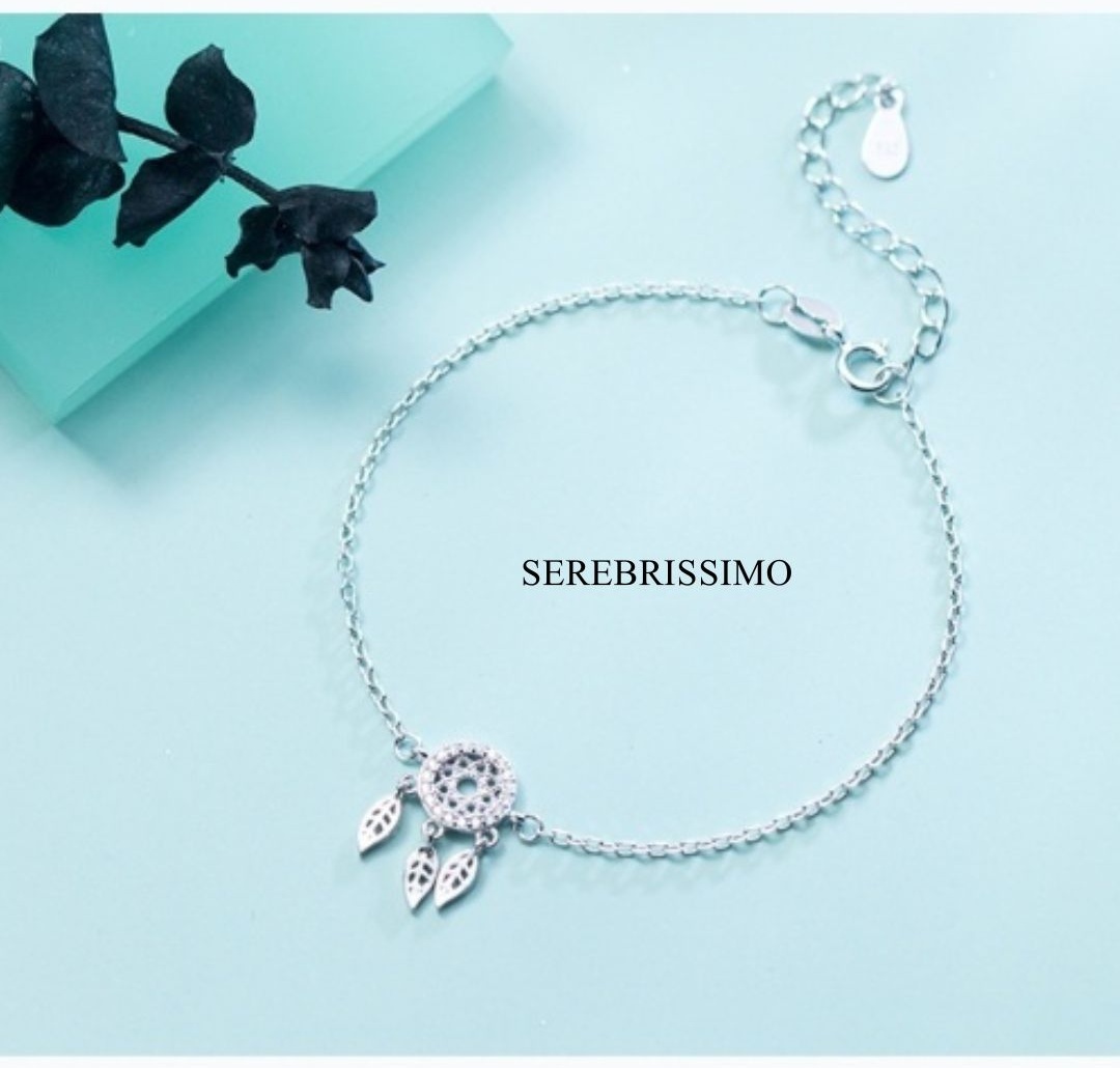 Serebrissimo Ловец снов S925-4-021 длина 16 см, вес 1.3 г серебро, плетение якорное