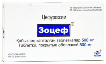 Зоцеф таблетки 500 мг 10 шт
