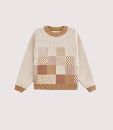Свитер Loomknits коричневый, бежевый