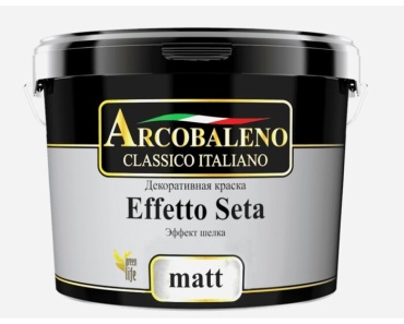 ARCOBALENO акриловая Effetto Seta Matt 5 кг, цвет серебристый
