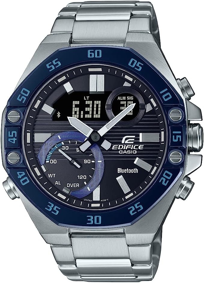 Кварцевые CASIO ECB-10DB-1BDF нержавеющая сталь