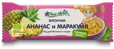 Батончик Fleur Alpine Ананас и маракуйя, 20 г