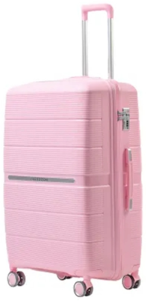Чемодан TRAVEL Time OmarShop полипропилен 98 л розовый
