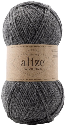 Моток Alize Alize Wooltime серый меланж 200 м 100 г