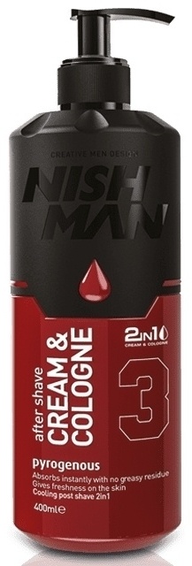NISHMAN After Shave Cream + Cologne 2in1 3 Pyrogenous крем после бритья 400 мл