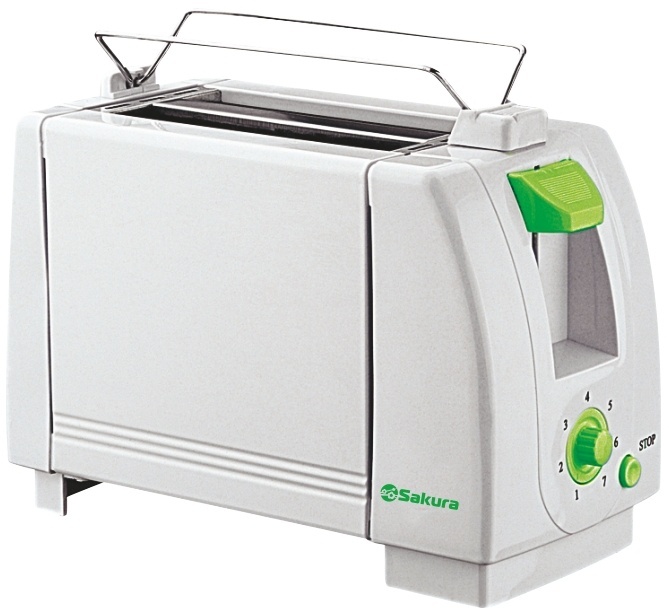 Тостер Sakura SA-7600G зеленый, белый
