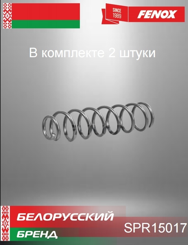 FENOX пружина задней подвески SPR15017
