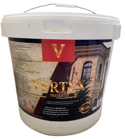 Купить Штукатурка Vertex Travertin 25 кг, минеральная в Алматы ...