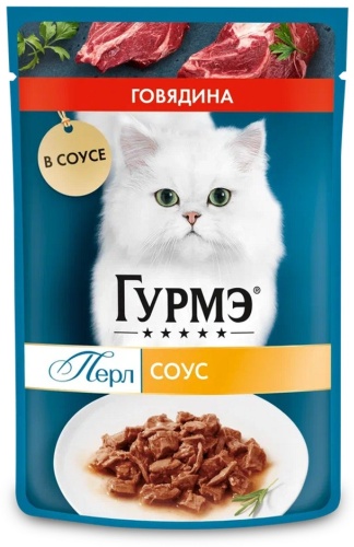 Gourmet кусочки в соусе говядина 75 г 1 шт