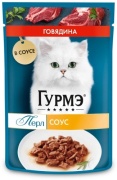 Gourmet кусочки в соусе говядина 75 г 1 шт