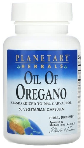 Planetary Herbals, Масло орегано, 60 вегетарианских капсул