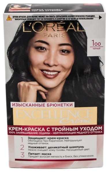 Купить Loreal Paris Excellence крем-краска 1 черный 192 мл в Алматы ...