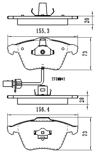 Колодки Winkod передние W1658BP 4 шт