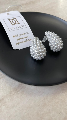 Серьги DiDi Jewelry латунь, искусственный жемчуг