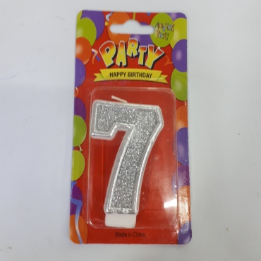Свеча PARTY цифра 7, 1 шт 7 см