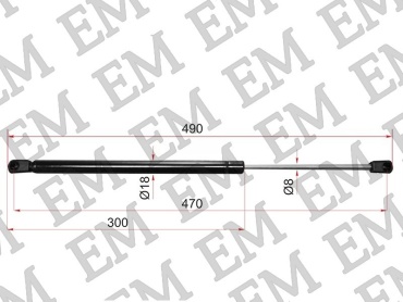 EM E-68950-02040-M для Toyota Corolla 2001-2006 черный
