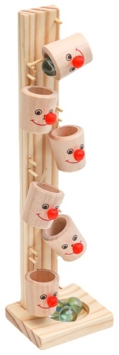 Интерактивная игрушка Wood toys деревянная игра клоуны
