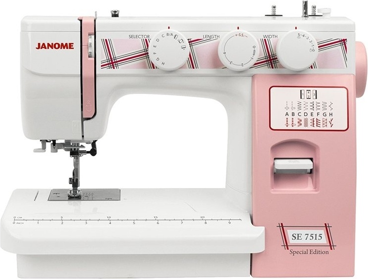 Швейная машина Janome SE 7515 белый, розовый
