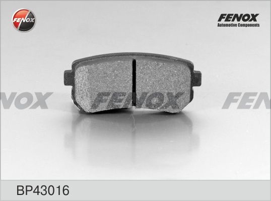 FENOX Комплект Тормозных Колодок, Дисковый Тормоз BP43016