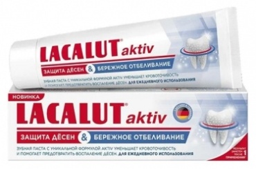 Lacalut зубная паста Aktiv + зубная нить 75 мл