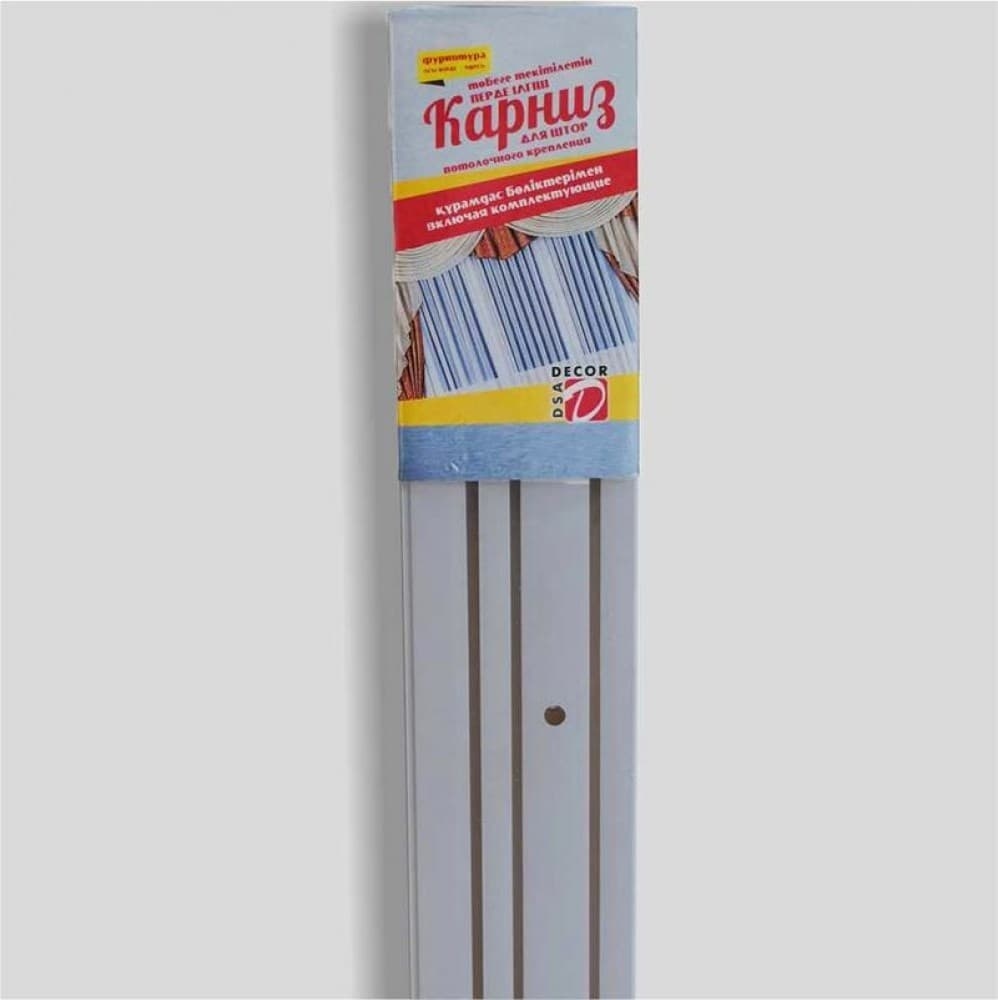 Карниз DSA-decor профильный трехрядный белый 200 см