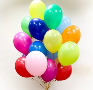 Набор воздушных шаров Balloon-s однотонный 20 шт, мультиколор