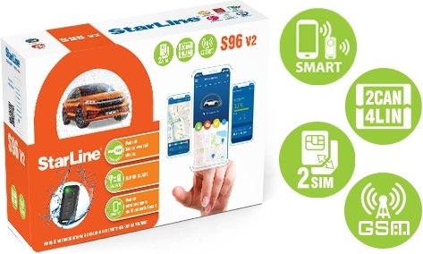 StarLine S96 V2 2CAN+4LIN 2SIM GSM с обратной связью