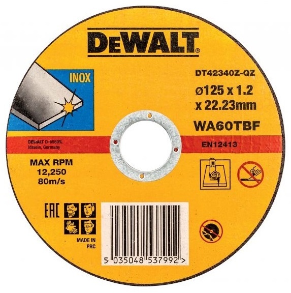 Купить Диск отрезной DeWALT абразивный DT42340Z, 125x22.23х1.2 мм в ...